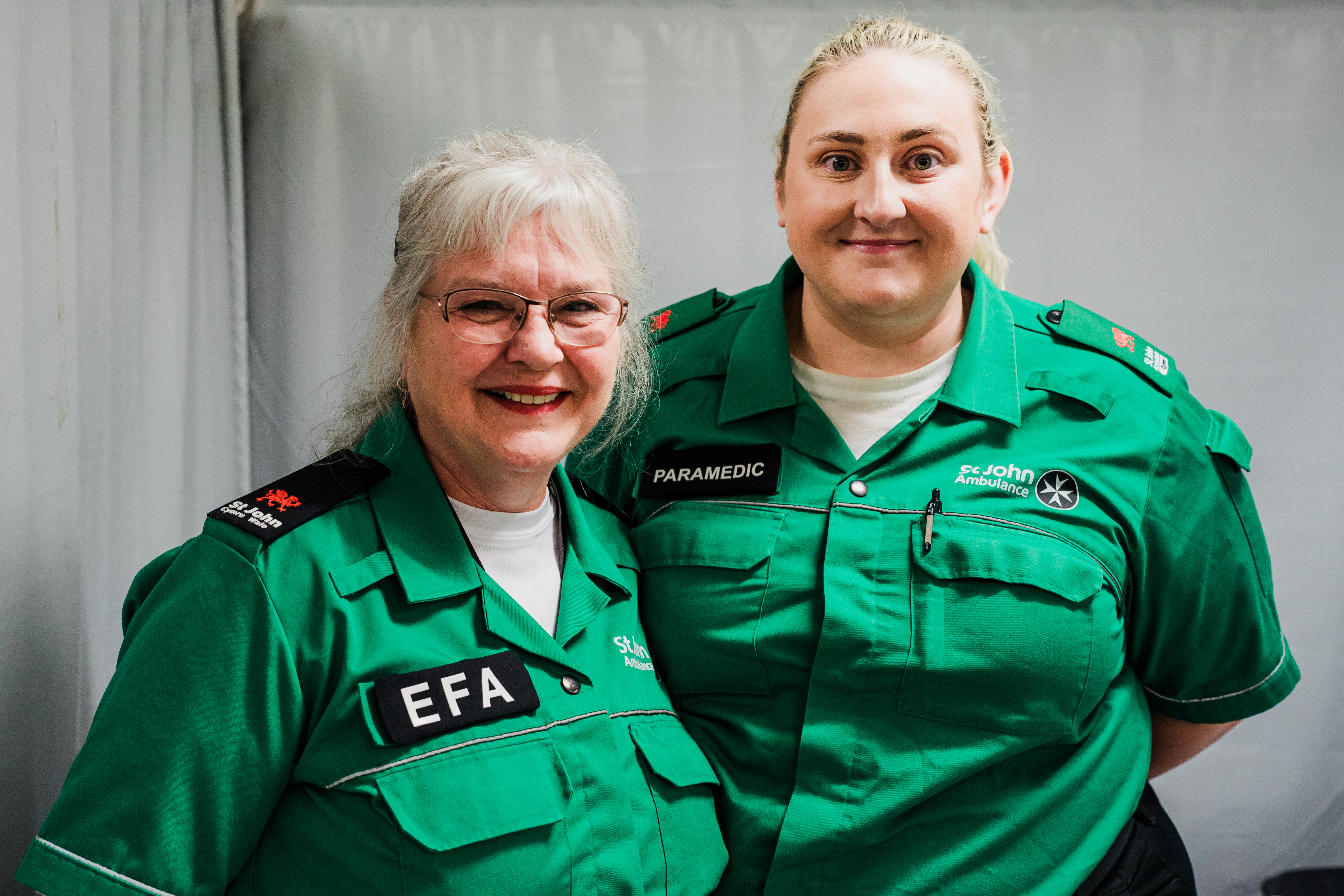 two of our female st john ambulance cymru superheroes