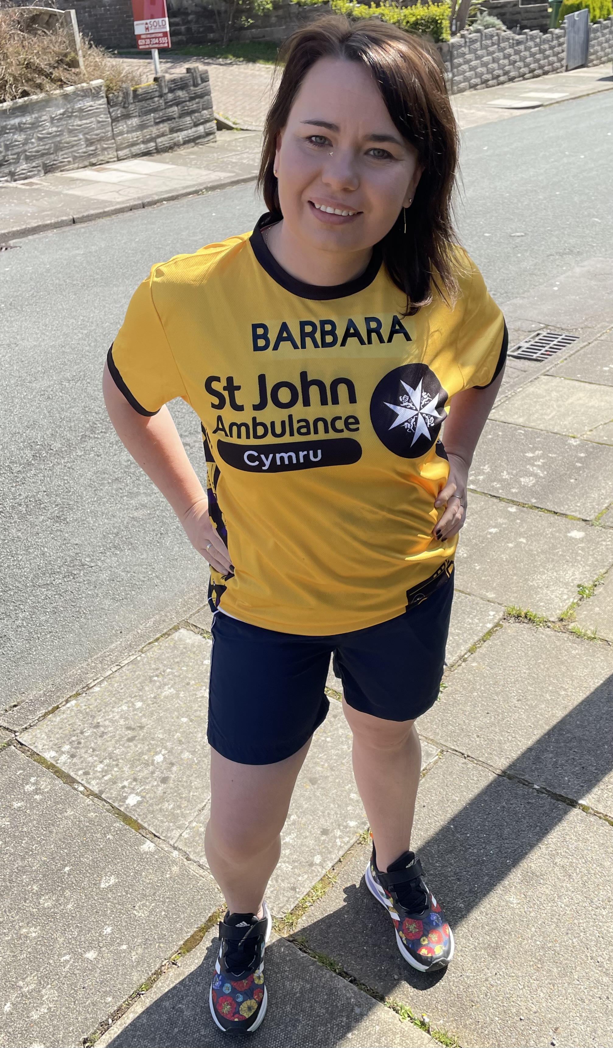 Barbara Rostocka running the london marathon